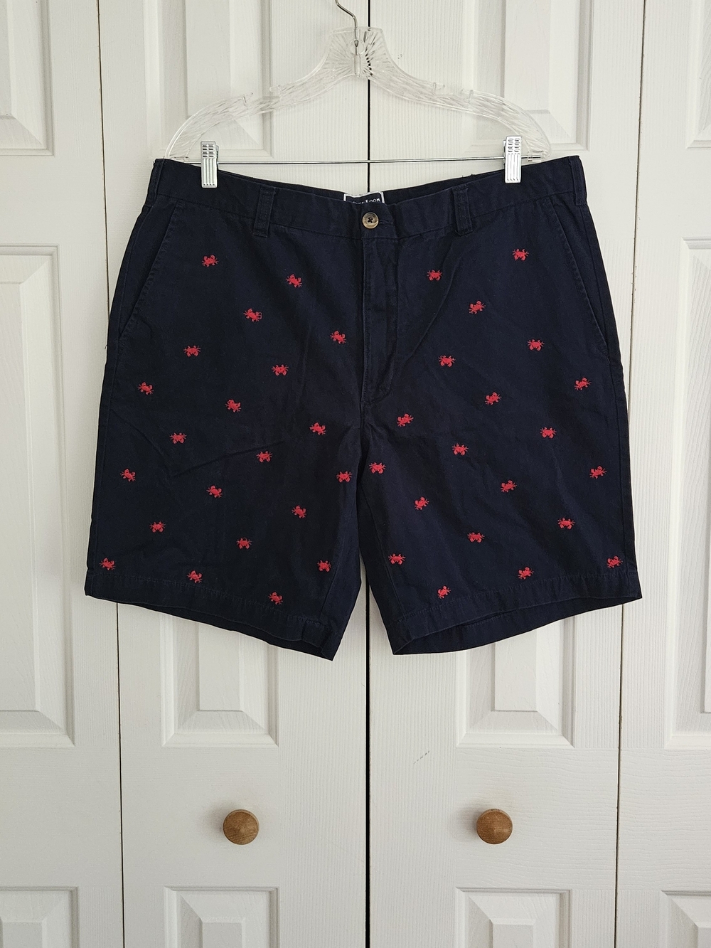 Club Room Navy Embroidered Crab Shorts